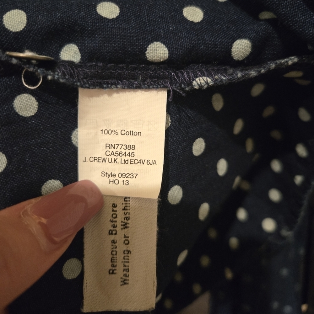 Madewell Boyfriend Polka Dot Chambray Button Down Shirt Size Small - Picture 7 of 8